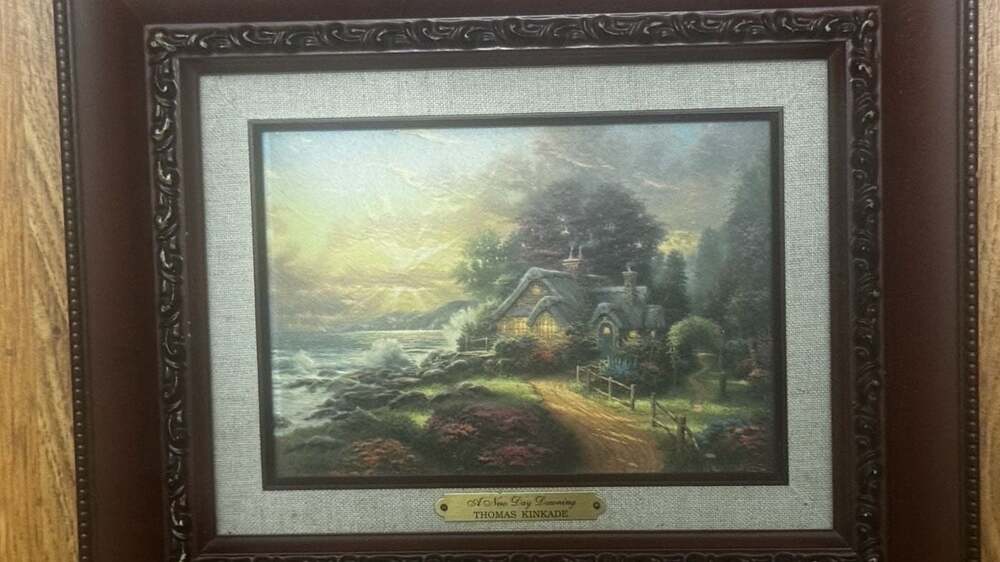 Thomas Kinkade 'A New Day Dawning' Framed Accent Print with COA